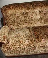 DIVANO 3 POSTI + POLTRONA DAMASCATO VINTAGE