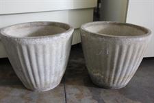 COPPIA DI VASI IN PIETRA DIAMETRO 42 CM