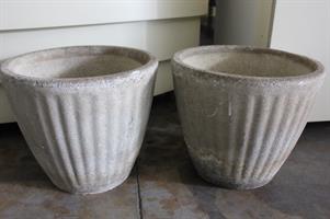 COPPIA DI VASI IN PIETRA DIAMETRO 42 CM