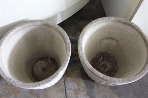 COPPIA DI VASI IN PIETRA DIAMETRO 42 CM