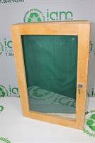 BACHECA IN LEGNO CON ANTA IN VETRO + CHIAVE