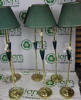 PIANTANE CON CAPPELLIERA VERDE - IN OTTONE