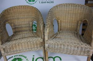 COPPIA DI SEDE IN VIMINI PER BAMBINI