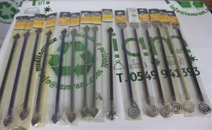 BASTONI BACCHETTE A VITE PER TENDE VARI COLORI MISURA 40 /60CM
