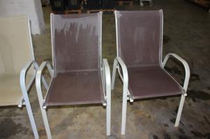 SEDIE DA GIARDINO 2 BEIGE + 2  MARRONI