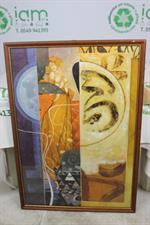QUADRO SU TELA LUNA DONNA SOLE