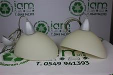 SET LAMPADARI IN VETRO SATINATO ONDULATI