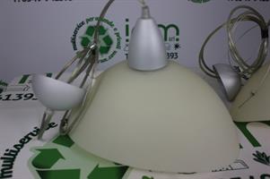 SET LAMPADARI IN VETRO SATINATO ONDULATI