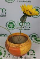 VASO IN COCCIO ARANCIONE /GIALLO