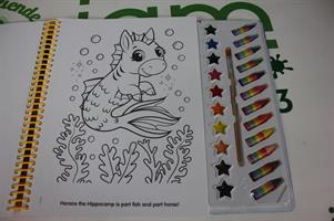 LIBRO ALBUM CON COLORI A CERA ED ACQUARELLO