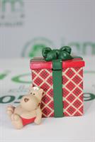 SCATOLINA IN CERAMICA A FORMA DI PACCO REGALO