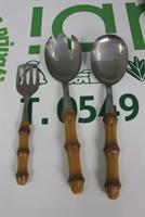SET UTENSILI PICCOLI DA CUCINA CON MANICI IN BAMBU'