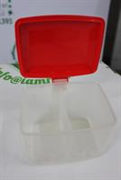 SCATOLA CONTENITORE ALIMENTI DUE SCOMPARTI IN PLASTICA