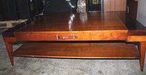 TAVOLINO BASSO GRANDE IN LEGNO CON CASSETTO