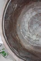 PAIOLO IN RAME D 50 CM CON DUE BUCHI