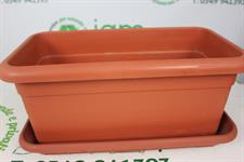 FIORIERA IN PLASTICA 43 X25 X 20,5 CM CON SOTTOVASO