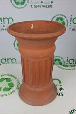 VASO A COLONNA ALZATA IN TERRACOTTA