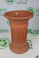 VASO A COLONNA ALZATA IN TERRACOTTA