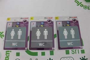 TARGHETTA ADESIVA BAGNO WC