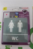 TARGHETTA ADESIVA BAGNO WC