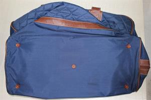 BORSONE TRAPUNTATO BLU CON PROFILI SIMILCUOIO
