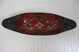 CIOTOLA CENTRO TAVOLA IN MADREPERLA E LEGNO