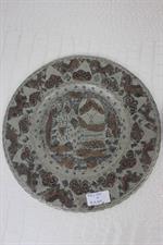 PIATTO DECORATIVO IN RAME E PELTRO