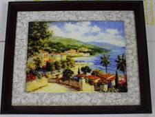 QUADRO PICCOLO IN CERAMICA PAESAGGIO