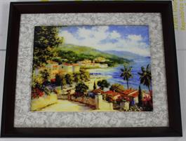 QUADRO PICCOLO IN CERAMICA PAESAGGIO