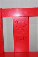 SEDIOLINA IN LEGNO ROSSA IKEA