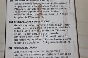 CRISTALLO PER IRRIGAZIONE VASO