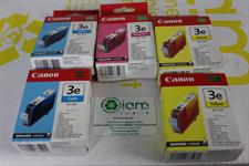 LOTTO 5 CARTUCCE CANON BCI 3E 2XCIANO 2XGIALLO 1XMAGENTA