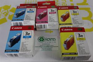 LOTTO 5 CARTUCCE CANON BCI 3E 2XCIANO 2XGIALLO 1XMAGENTA
