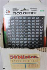 2,5 SCATOLE ETICHETTE ADESIVE NUMERI 14X10MM TICO OFFICE