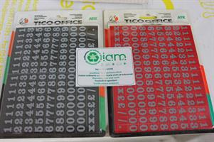 2,5 SCATOLE ETICHETTE ADESIVE NUMERI 14X10MM TICO OFFICE