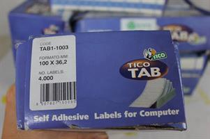 12 scatole ETICHETTE ADESIVE A MODULO CONTINUO cod. TAB1-1003