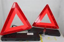 2 TRIANGOLI RIFLETTENTI DI SEGNALAZIONE STRADALE CON CUSTODIA