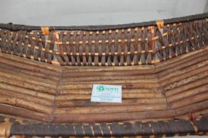 CESTO IN CANNA E PAGLIA INTRECCIATA MISURA 95 CM