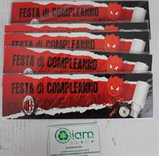 LOTTO BLOCCHETTI BIGLIETTI INVITO COMPLEANNO MILAN