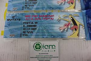 LOTTO BLOCCHETTI BIGLIETTI INVITO COMPLEANNO MUCCA PAZZA