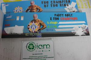 LOTTO BLOCCHETTI BIGLIETTI INVITO COMPLEANNO REY MYSTERIO