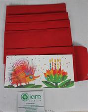 LOTTO BIGLIETTI AUGURI CON BUSTA - ISTRICE FIORE di Fabriano
