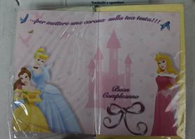 LOTTO 3 BIGLIETTI AUGURI PRINCIPESSE DISNEY
