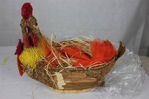 CESTINO DECORATIVO PASQUALE IN RAFIA INTRECCIATA