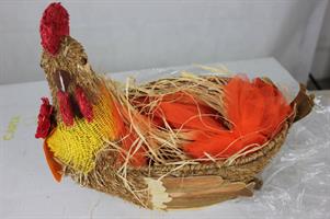 CESTINO DECORATIVO PASQUALE IN RAFIA INTRECCIATA