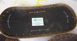 SET CENTROTAVOLA / SOTTOPENTOLA ETNICI IN LEGNO/FIBRA NATURALE