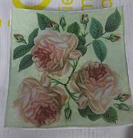 SET 4 PIATTINI IN VETRO LAVORATI A MANO CON TECNICA DECOUPAGE
