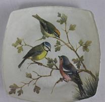 SET 4 PIATTINI IN VETRO LAVORATI A MANO CON TECNICA DECOUPAGE