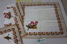 SET 5 TOVAGLIOLI STAMPA FIORI 100% COTONE MADE IN ITALY