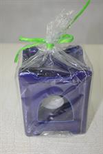 PORTACANDELINA IN CERAMICA VIOLA